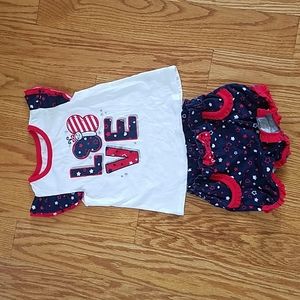 4th of July - 18 month outfit set